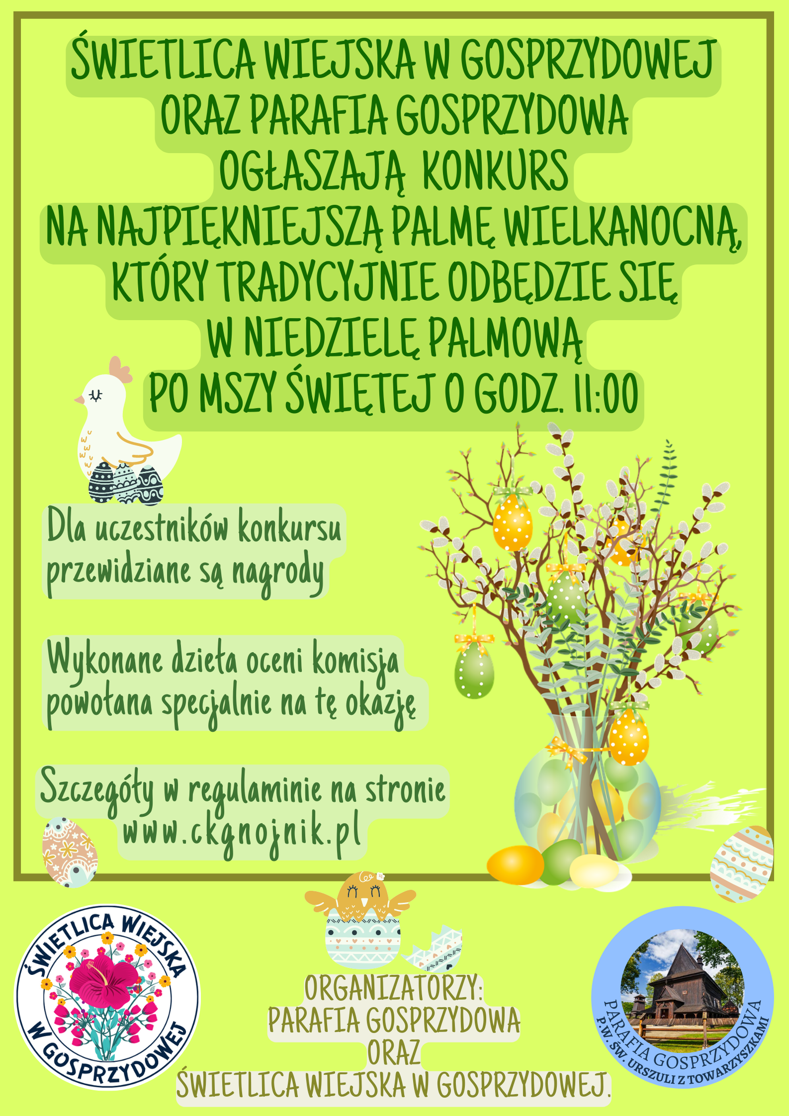 Plakat - konkurs palm wielkanocnych Gosprzydowa