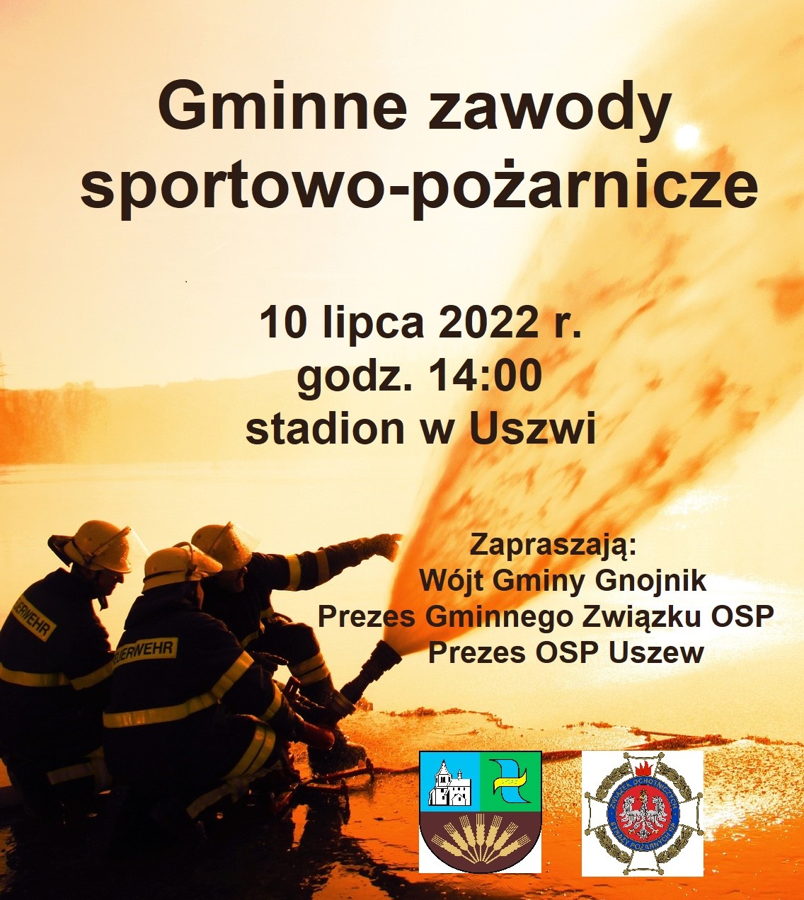 Plakat - Gminne zawody sportowo-pożarnicze 2022