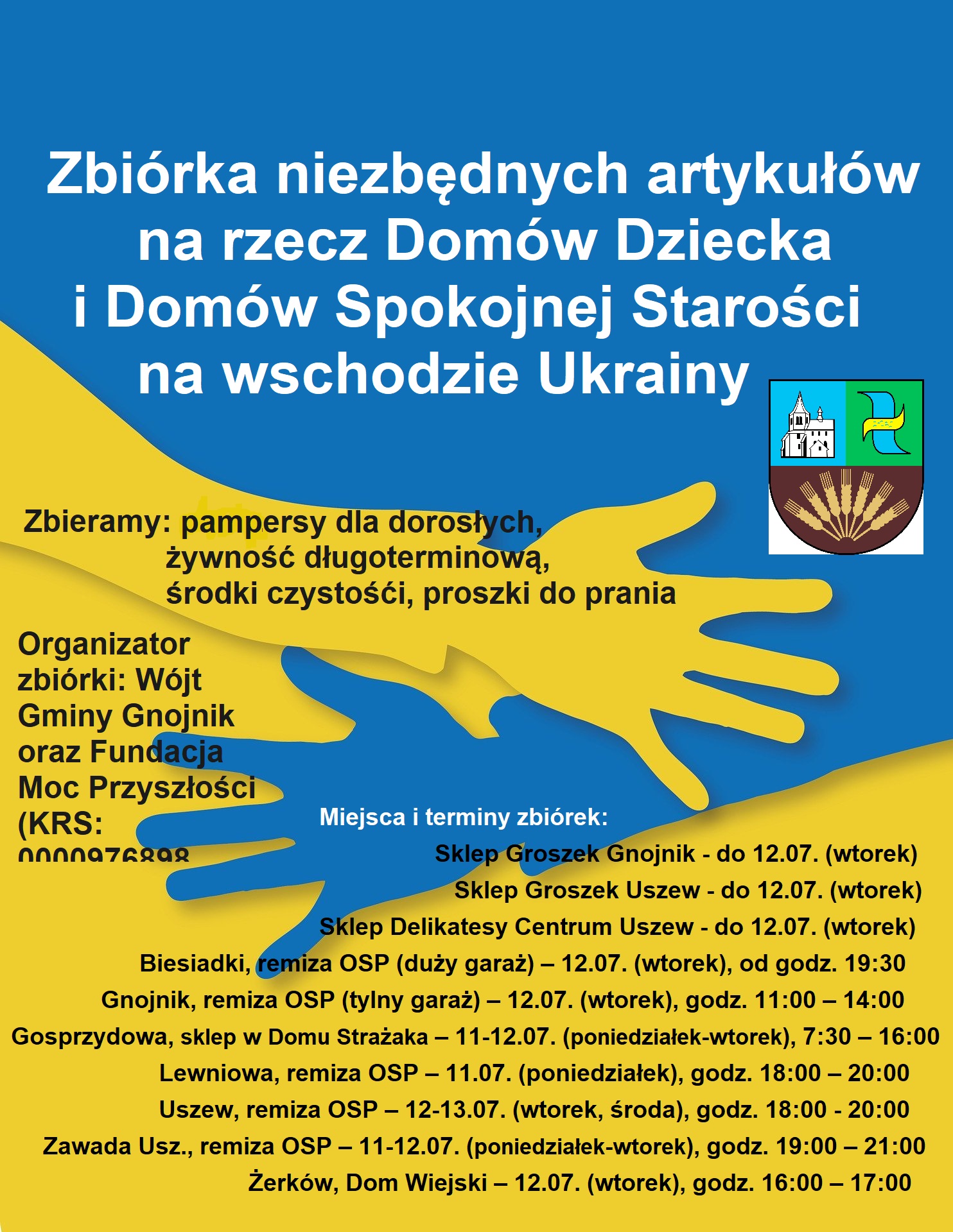 Plakat - zbiórka na rzecz Ukrainy